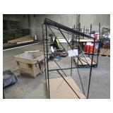 Welded Black Metal Frame Built to Fit Onto Pallets with Angled Roof - Perfect for Projects