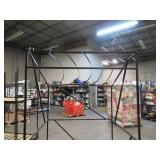 Welded Black Metal Frame Built to Fit Onto Pallets with Angled Roof - Perfect for Projects