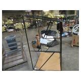 Welded Black Metal Frame Built to Fit Onto Pallets with Angled Roof - Perfect for Projects