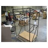 Welded Black Metal Frame Built to Fit Onto Pallets with Angled Roof - Perfect for Projects