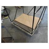 Welded Black Metal Frame Built to Fit Onto Pallets with Angled Roof - Perfect for Projects