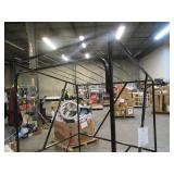 Welded Black Metal Frame Built to Fit Onto Pallets with Angled Roof - Perfect for Projects