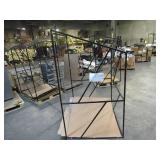 Welded Black Metal Frame Built to Fit Onto Pallets with Angled Roof - Perfect for Projects