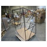 Welded Black Metal Frame Built to Fit Onto Pallets with Angled Roof - Perfect for Projects