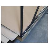 Welded Black Metal Frame Built to Fit Onto Pallets with Angled Roof - Perfect for Projects