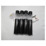 NEW 4 Pack of Living Accents Black Solar Powered LED Bollard Lights