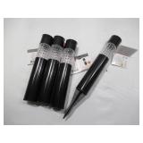 NEW 4 Pack of Living Accents Black Solar Powered LED Bollard Lights