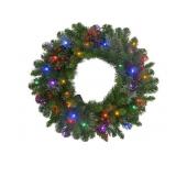 NEW Celebrations Castle Hill 26 in. Dia. Prelit Christmas Wreath