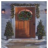NEW Celebrations Castle Hill 26 in. Dia. Prelit Christmas Wreath