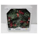 NEW Celebrations Castle Hill 26 in. Dia. Prelit Christmas Wreath