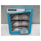 NEW Design Optics by Foster Grant Cole Full Rim Rectangular Reading Glasses, 3-pack +1.75 Style D