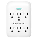 Monster Wall Tap Plug 6-Outlet Extender with Outlet Surge Protector for Home, Travel, Office, Home Appliances, Computers, and Smart Phone Devices – 300J and ETL Listed