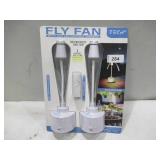 NEW Tech Squared Fly Fan with Built-In Power Banks, 2 Pack White