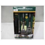 NEW Cuisinart Outdoors 5 Piece Grill Tool Set - Steam Cleaner