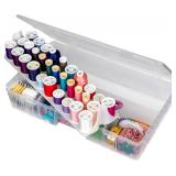 NEW ArtBin 7003AB Sew-Lutions Sewing Supply Storage System with Lift-Out Thread Spool Tray, [1] Plastic Storage Case, Clear
