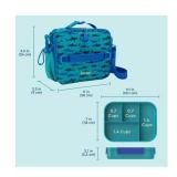 NEW Bentgo 2-Piece Kids Snap & Go Lunch Set: Leak-Proof Lunch Box & Deluxe Insulated Lunch Bag - Shark