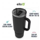 NEW Ello Port 40-oz. Stainless Steel Tumbler with Handle - Black and White