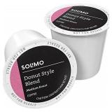 NEW Solimo Medium Roast Coffee Pods, Donut Style, Compatible with Keurig 2.0 K-Cup Brewers, 100 Count