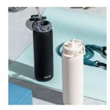 NEW Ello Pop & Fill 22oz. Stainless Steel Water Bottle with Leak Proof Locking Lid, 2-Pack - Dunes/Charcoal