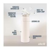 NEW Ello Pop & Fill 22oz. Stainless Steel Water Bottle with Leak Proof Locking Lid, 2-Pack - Dunes/Charcoal