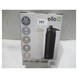 NEW Ello Pop & Fill 22oz. Stainless Steel Water Bottle with Leak Proof Locking Lid, 2-Pack - Dunes/Charcoal
