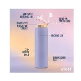 NEW Ello Pop & Fill 22oz. Stainless Steel Water Bottle with Leak Proof Locking Lid, 2-Pack Cornflower/ Blush Breeze