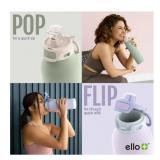 NEW Ello Pop & Fill 22oz. Stainless Steel Water Bottle with Leak Proof Locking Lid, 2-Pack Cornflower/ Blush Breeze