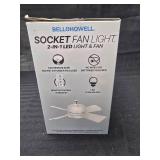 Socket Fan Light, 2-in-1 Fan and Light