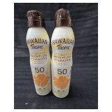 (2) Bottles of Hawaiian Tropic Weightless Hydration Clear Sunscreen SPF 50