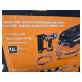 Rigid 6 Gal. Air Compressor and 2 1/8" Brad Nailer Combo Set