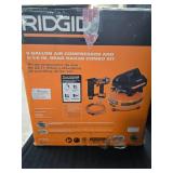 Rigid 6 Gal. Air Compressor and 2 1/8" Brad Nailer Combo Set