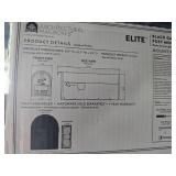 Elite Black Steel Post Mount Mail Box