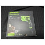 Greenworks 3/8" Corded Drill Variable Speed