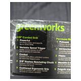 Greenworks 3/8" Corded Drill Variable Speed