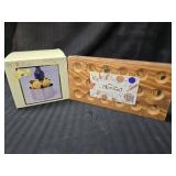 Wine Chiller Ice Mold Set and Wood Hands-go Egg holder