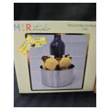Wine Chiller Ice Mold Set and Wood Hands-go Egg holder
