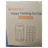 Set of 4 Stainless Steel Mugs and Happy Twisting Ice Cup