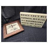 Clock for laundry room and Cool wooden sign