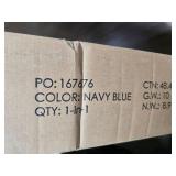 Outdoor Market Patio Umbrella w/ Push Button Tilt, Crank Lift - 7.5ft (Navy Blue)