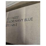 Outdoor Steel Market Patio Umbrella Decoration w/ Tilt, Crank Lift - 10ft (Navy Blue)