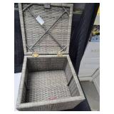 NEW Wicker Basket with Cushion perfect for one person to sit on to put shoes on