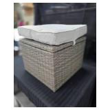 NEW Wicker Basket with Cushion perfect for one person to sit on to put shoes on