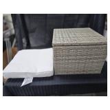 NEW Wicker Basket with Cushion perfect for one person to sit on to put shoes on