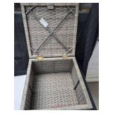 NEW Wicker Basket with Cushion perfect for one person to sit on to put shoes on