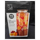 Studio TU Glass Drink Dispenser w/ Acacia Wood Stand
