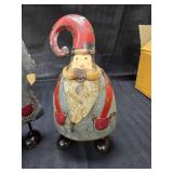 Set of 4 Various Size Painted Santa