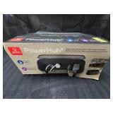 Power Hub Cable Management Box With Surge Protector (Black)