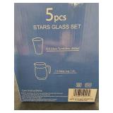 5 pc Star Glassware Set and set Of Blue plates