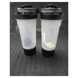 2 Shaker Cups with cup in bottom for ingredients