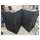 Proreck DJ Facade Booth, DJ Stand Portable Event Cover Screen with Foldable 4 Detachable Metal Frame